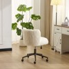 Karl Home | Plush Velvet Swivel Chair Antique Bronze Base With Wheels - 4 of 4