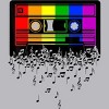 Adult Design By Humans Pride Rainbow Flag Music Note Cassette By Avocato Tank Top - 2 of 4