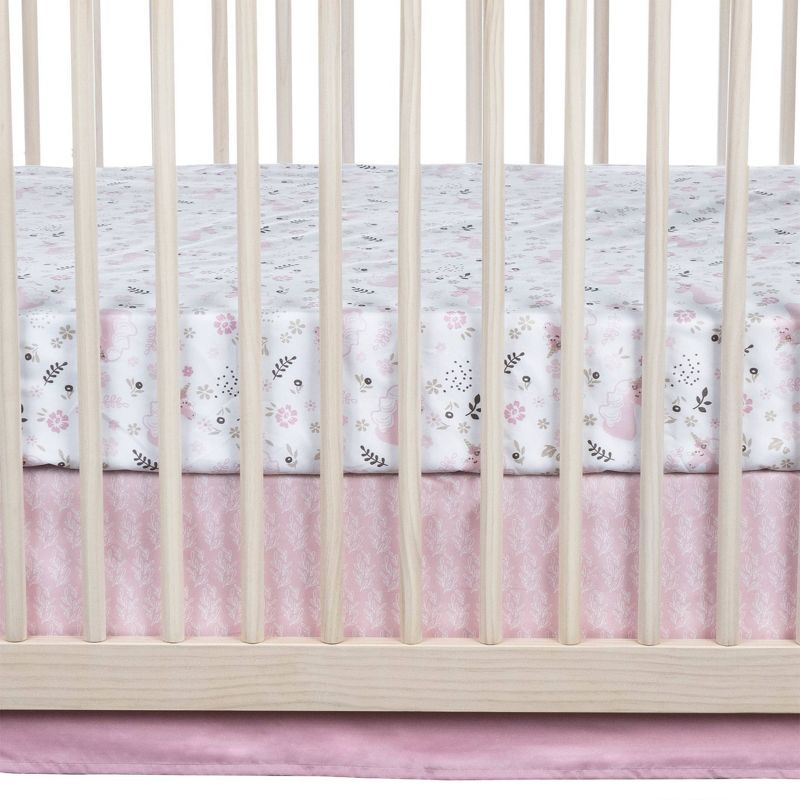 Sammy &#38; Lou Unicorn Floral Baby Nursery Crib Bedding Set - 4pc, 5 of 10