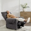 Power Lift Assist Recliner Arm Chair Chenille with Adjustable Back & Footrest, Side Pocket & Lumbar Support - 2 of 4