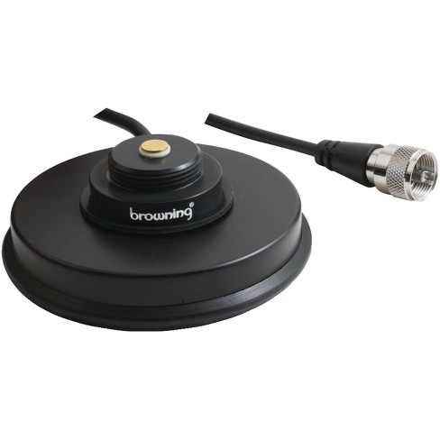 Browning BR1035 - UHF 3-5/8-Inch NMO Magnet Mount with Rubber Boot and Preinstalled UHF PL-259 Connector (Black Zinc Housing) - image 1 of 1