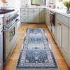 Machine Washable Area Rug Non Slip Rug Vintage Distressed Low Pile Foldable Rugs Ultra-Soft Stain Resistant Carpet for Bedroom Living Room - 3 of 4