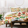 Deny Designs Twin/ Twin Extra Long Carriecantwell Meowy Christmas Duvet Cover and Pillow Sham Green - 3 of 4