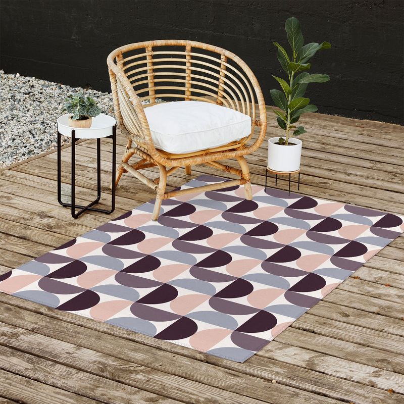 Colour Poems Patterned Geometric Shapes CCI Outdoor Rug - Deny Designs, 3 of 6