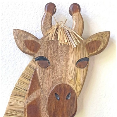 Handcrafted Wooden Giraffe Wall Decor for Nursery