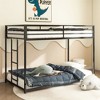 Bed Frame, Sturdy Twin over Twin Metal Bunk Black for Kids and Adult, Low Profile and Easy Climbing with Stable Ladder, No Box Spring Needed - 2 of 4