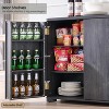 Kitchen Buffet Sideboard Cabinet with 4 Doors and Shelves, Modern Large Sideboard Buffet Storage Cabinet, 66" Coffee Bar Storage Cabinet - 4 of 4