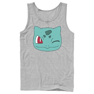 Men's Pokemon Bulbasaur Wink Face Tank Top - 1 of 4