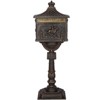 Vynxaria Bronze Retro Mailbox - Secure Locking Postal Box, 45.5" Tall - 3 of 4
