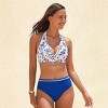Women's Floral Print Halter Swim Top & High-Waisted Bottoms Bikini Set - Cupshe - 4 of 4