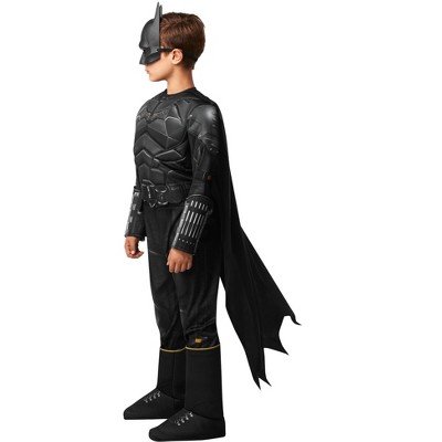 Rubie's Batman Black Core Deluxe Child Costume – Padded Muscle Jumpsuit With Cape & Mask, Size Large (7-8 Years)