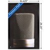 Trends International Tom Quartermaine - Retro Microphone Framed Wall Poster Prints - 3 of 4