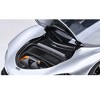 McLaren Speedtail Supernova Silver Metallic with Black Top and Suitcase Accessories 1/18 Model Car by Autoart - 3 of 4