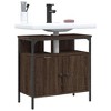CLIHOME Engineered Wood Bathroom Sink Cabinet with Powder-Coated Steel Frame, Modern Storage Sideboard Cupboard for Toiletries - 2 of 4