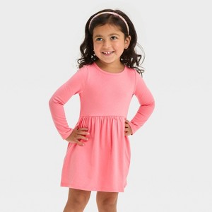Toddler Girls' Long Sleeve Dress - Cat & Jack™ - 1 of 3
