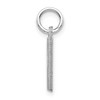 Black Bow Jewelry 14k White Gold, Julia Collection, Small Satin Block Initial H Pendant - 2 of 4