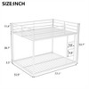 COWLOWN Full over Full Metal Bunk Bed with Ladder, Low Profile Sturdy Bunk Bed Frame for Kids, Teens, and Adults - 2 of 4