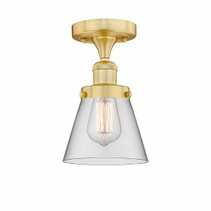 Cone - 1 Light Semi-Flush Mount In Industrial Style-8.25 Inches Tall and 6.5 Inches Wide - 1 of 1