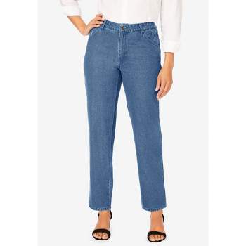 Plus Size Straight-Leg Jeans - 16 / MEDIUM DENIM