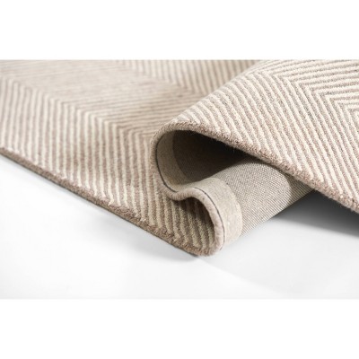 Taupe Herringbone Hand Tufted Wool Area Rug 2' x 3'