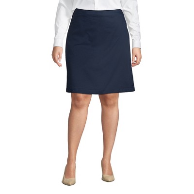 Lands' End School Uniform Women's Plus Size Blend Chino Skort Top Of ...