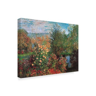 Trademark Fine Art -Masters Collection 'Corner Of The Garden At Montgeron' Canvas Art
