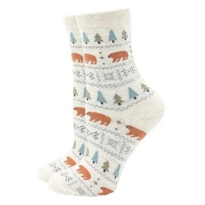 Forest Bear Pattern Socks (Women's Sizes, Adult Medium) from the Sock Panda - 1 of 4