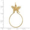 Black Bow Jewelry 14k Yellow Gold Butterfly Charm Holder Pendant, 20mm (3/4 inch) - 4 of 4