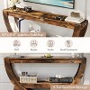 Tribesigns Modern TV Console Table for Televisions up to 75 inches, 63" long Center Table with Arched Open Shelf, for Living Room, Dark Brown - 4 of 4