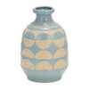 Ceramic Vase for Home Decor and Flower Vase - Brings Modern Charm to Office, Living Room Decor, Table or Bedroom Decor - 10" Blue & Tan - 2 of 4
