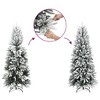 Aghana Digitals 180cm Slim Flocked Snow Artificial Christmas Tree with PVC/PE Tips, Steel Stand, - 3 of 4