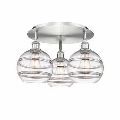 Rochester - 3 Light Flush Mount In Industrial Style-10.88 Inches Tall and 19.75 Inches Wide