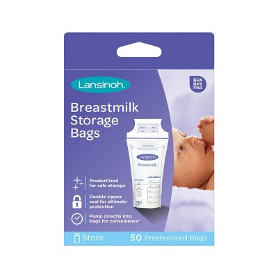 Lansinoh Breastmilk Storage Bags for Breastfeeding Moms, 50 Ct