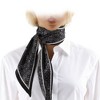 Unique Bargains Women's Paisley Print Scarf Headband Black White 1 Pc - 3 of 4