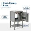 MAYEERTY 20" Bathroom Vanity with Sink Soft Closing Door Storage Rack Open Shelf White - 4 of 4