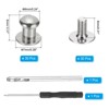 Unique Bargains DIY Craft Zinc Alloy Screw-on Design Rivets Spikes with Punch & Screwdriver 30 Sets - 2 of 4