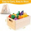 Wooden Play Food, Fruit Veggie Cutting Set, Pretend Kitchen Accessories - 3 of 4