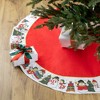 Northlight 48" Red and White Jolly Snowman Christmas Tree Skirt - 2 of 4