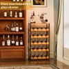 Itopfox 20 Bottle Wine Rack Freestanding Floor with Wood Top Wobble-Free 5 Tier Wine Display Storage Stand Shelf Stackable Modular Wine Bottle Holder - 3 of 4