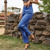 Womens Side Slit Jeans High Waist Straight Leg Denim Pants with Pockets Casual Summer Pants Flared Jeans Classic Women Jeans - 4 of 4
