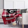 NCAA Georgia Bulldogs Plaid Ultra Cozy Throw Blanket - 2 of 3