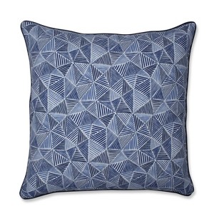 Stitches Ocean Oversize Square Floor Pillow - Pillow Perfect, Blue