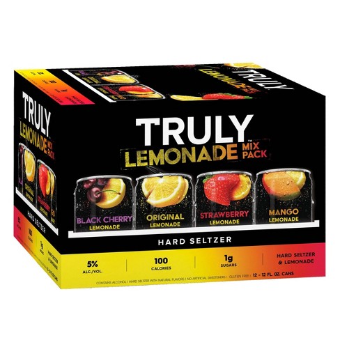 lemonade seltzer variety 12pk cans 12oz trulys alcohol seltzers swagbucks 12pack beercastleny pops vonbeau minibar mango refine