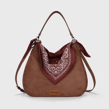 Wrangler Women's Bandana Shoulder Bags - Dark Brown