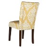 Set of 2 Parson Dining Chair Wood/Damask Yellow - HomePop - image 4 of 4