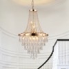 XINGHANZHENXUAN Silver Modern Ceiling Lights, Hanging Light Fixture Tiered Design for Dining Room, Living Room, or Entryway (No Bulbs) - 4 of 4