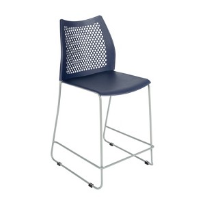 Flash Furniture HERCULES Stackable Counter Stool with Air-Vent Back and Powder Coated Sled Base - 1 of 4