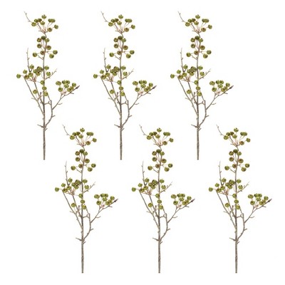 Winter Green and Brown Plastic Berry Pod Spray Set