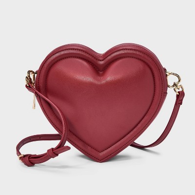 Puff Heart Crossbody Bag - A New Day™ Red