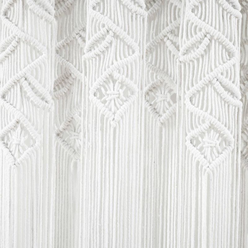84"x40" Boho Macrame Leaf Cotton Window Curtain Panel - Lush Décor, 6 of 11